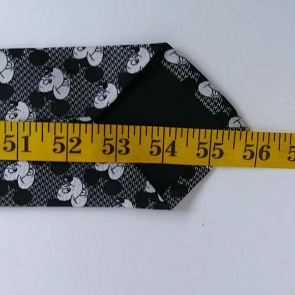 NEW Mickey Mouse Tie Disney Designed by Carvantes Silk Blend Black White - Picture 7 of 7